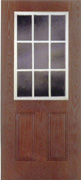 木目調タイプのファイバーグラスドア