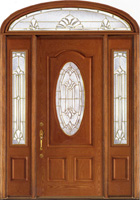 玄関ドア　メソナイト　ファイバーグラス　装飾ガラス　BT304