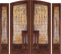 高級木製玄関ドア　IWP　装飾ガラス　201