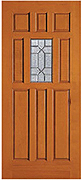 装飾ガラス入りアメリカン玄関ドア　SP4155