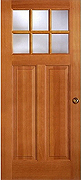 上部ガラス格子入り木製アメリカンタイプ玄関ドア　SP7662